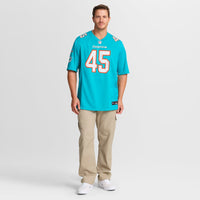 Miami Dolphins Luke Basso Aqua Team Game Jersey
