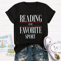 Reading Is My Favorite Sport Teacher T-Shirt