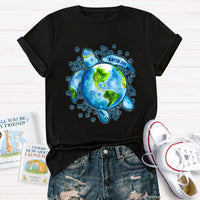 Earth Day Save The Turtles Teacher T-Shirt