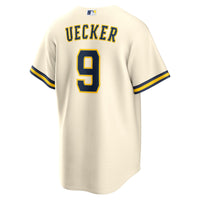 Milwaukee Brewers Bob Uecker Cream Home Replica Jersey