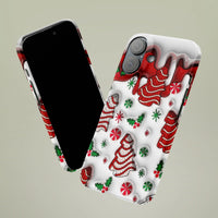 Festive Holly Peppermint Pattern Cover, Christmas Stocking Phone Case iPhone, Holiday Season Tough Phone Case, Adorable Xmas Winter Present