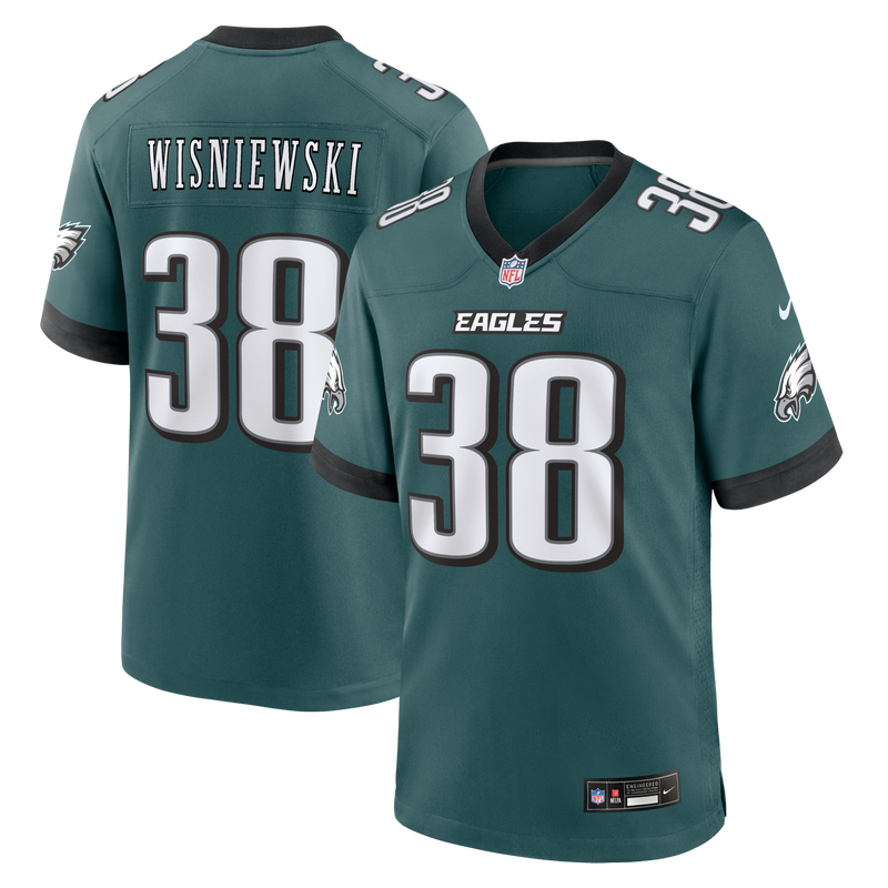 Philadelphia Eagles Cole Wisniewski Midnight Green Team Game Jersey