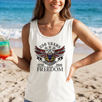 America 250th Birthday Patriotic Tank Top | 250 Years of Freedom Eagle 1776-2026 Graphic | Premium Lightweight Breathable Fabric | Unisex Semiquincentennial Gift