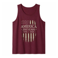 America 250 Years Tank Top | Vintage 1776-2026 USA Flag Design | Soft Breathable Unisex Tank | Semiquincentennial Gift for Patriots