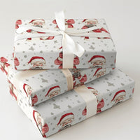 Vintage Camera Christmas Gift Wrap, Photographer Santa Wrapping Paper, Photography Holiday Wrapping Paper, Photo Lover Wrapping Paper Roll