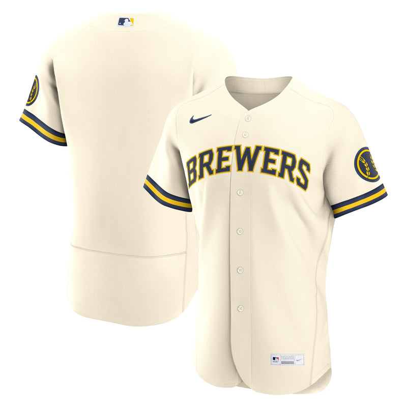 Milwaukee Brewers Cream Home Authentic Jersey