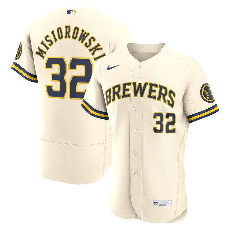 Milwaukee Brewers Jacob Misiorowski Cream Home Authentic Jersey