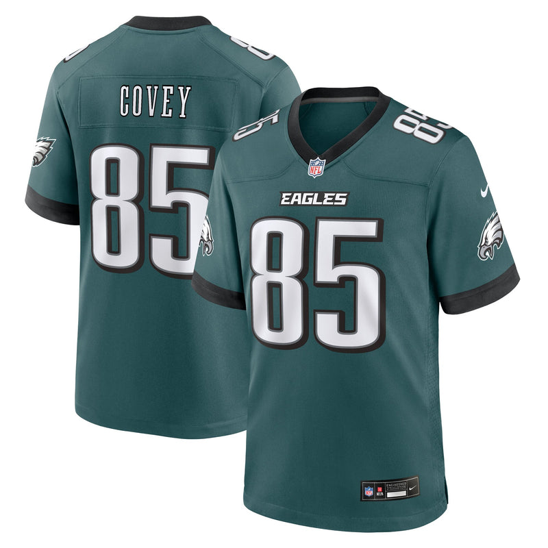 Philadelphia Eagles Britain Covey Midnight Green Team Game Jersey