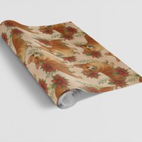 Christmas Corgi Dog Gift Wrap, Cardigan Welsh Corgi Wrapping Paper, Comfy Fireside Holiday Paper Roll, Corgi Dog Lover Xmas Wrapping Paper