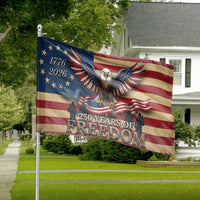 Patriotic Eagle House Flag | 250 Years of Freedom 1776-2026 Commemorative Design | Weather-Resistant Double-Sided Polyester | Gift for Veterans and Patriots