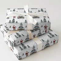 Vintage Police Car Gift Wrap, Police Santa Wrapping Paper, Law Enforcement Christmas Paper, Holiday Wrapping Paper, Cop Gift Wrap Roll