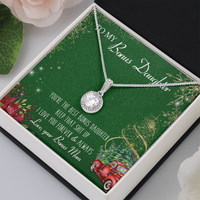 Eternal Hope Pendant Jewelry, Bonus Daughter Necklace Present, White Gold Over Stainless Steel Chain, Meaningful Christmas Present from Bonus Mom