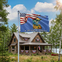 Minnesota 250 Years of America House Flag | North Star State Patriotic Design | Weather-Resistant Polyester | Commemorative Gift