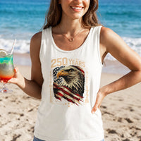 USA 250 Years of Freedom Tank Top | Patriotic Eagle & Flag Graphic | Soft Breathable Lightweight Fabric | 4th of July Independence Day Gift for Men & Women