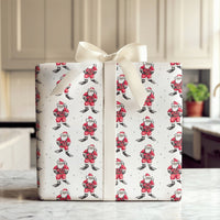 Underwater Christmas Gift Wrap, Scuba Diving Santa Wrapping Paper, Humorous Diver Holiday Wrapping Paper, Ocean Theme Christmas Gift Wrap Roll