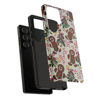 Holiday Candy Cane Samsung Galaxy Case, Gingerbread Man Phone Case, Festive Christmas Tough Phone Cover, Cookie Baker Present