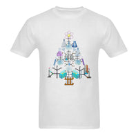 Humorous Chemistry Tree Science Pun Graphic Tee, Oh Chemist Tree Christmas T-Shirt, Laboratory Teacher Holiday Cotton T-Shirt
