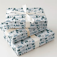 Snowy Capitol White House Gift Wrap, Washington DC Wrapping Paper, Watercolor Winter Holiday Gift Wrap, Patriotic Christmas Present Paper