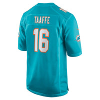 Miami Dolphins Michael Taaffe Aqua Team Game Jersey