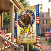 250 Years of Freedom Garden Flag | We The People 1776-2026 Patriotic Eagle Design | Double-Sided Weather-Resistant Polyester | Americana Yard Decor