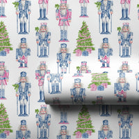 Watercolor Nutcracker Ballet Gift Wrap, Nutcracker Christmas Wrapping Paper, Festive Tree Holiday Wrapping Paper, Pastel Holiday Gift Wrap