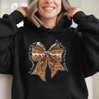 Coquette Gingerbread Hoodie, Gingerbread Bow Christmas Hoodie, Adorable Holiday Aesthetic Sweatshirt, Pastel Xmas Pullover, Comfy Winter Present
