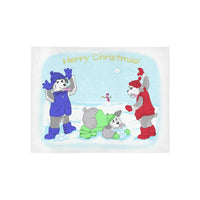 Playful Snow Dog Holiday Runner Rug, Christmas Dogs Runner Rug, Winter Hallway Runner Rug, Xmas Kitchen Floor Runner Rug, Holiday Home Present