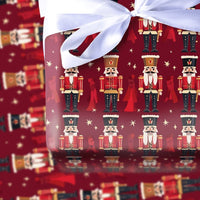 Red Soldier Holiday Gift Wrap, Nutcracker Christmas Wrapping Paper, Nutcracker Ballet Wrapping Paper, Traditional Xmas Gift Wrapping Paper