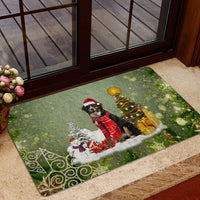 Bernese Mountain Dog Welcome Mat, Bernese Mountain Dog Christmas Doormat, Bernese Dog Floor Mat, Dog Lover Holiday Entrance Rug, Winter Present