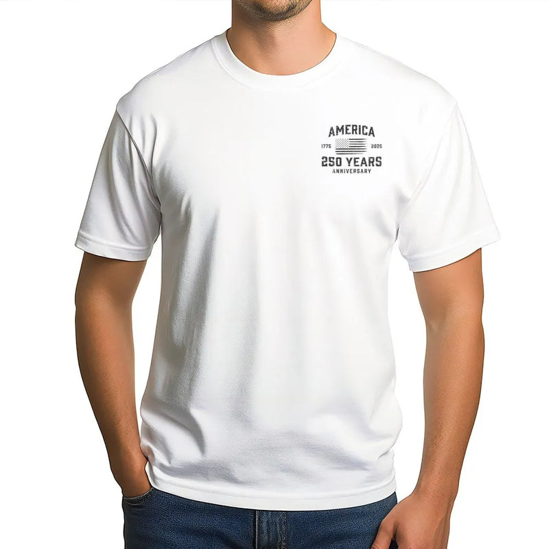 America 250 Years Anniversary T-Shirt | 1776-2026 Commemorative Graphic Design | Soft 100% Cotton Unisex Tee | Patriotic Gift for History Lovers