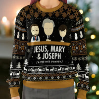Humorous Line of Duty Holiday Sweater, Jesus Mary Joseph Wee Donkey Ugly Christmas Sweatshirt, British Comedy Christmas Sweatshirt