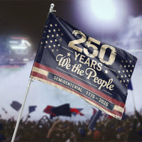250 Years We the People House Flag | Semiquincentennial 1776-2026 Vintage American Stars Design | Double-Sided Weather-Resistant Outdoor Flag | Patriotic Gift for American History Fans