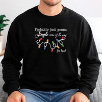 Humorous Tired Mom Christmas Crewneck, Jingle Some of the Way Sweatshirt, Sarcastic Holiday Humor Sweater, Relatable Christmas Mom Pullover