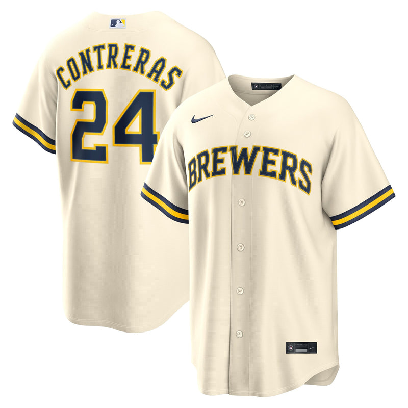 Milwaukee Brewers William Contreras Cream Home Replica Jersey