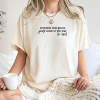 Humorous Christmas Shirt, Probably Just Gonna Jingle All the Way I'm Tired Shirt, Tired Mom Holiday Graphic Tee, Festive Xmas Shirt