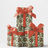 Slow and Mistletoe Holiday Gift Wrap, Adorable Sloth Christmas Wrapping Paper, Humorous Animal Xmas Wrapping Paper, Winter Holiday Gift Wrap Roll
