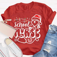 Snowflake Holiday Nurse T-Shirt, School Nurse Christmas Shirt, Winter Healthcare Graphic Tee, Medical Staff Xmas Shirt, Nurse Christmas Present