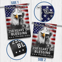 250 Years of Blessing Garden Flag | One Nation Under God 1776-2026 | Double-Sided Polyester | Patriotic American Decor