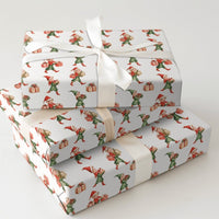 Retro Holiday Elf Gift Wrap, Vintage Christmas Elves Wrapping Paper, Whimsical Christmas Wrapping Paper, Nostalgic Xmas Present Paper Roll