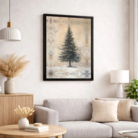 Rustic Winter Forest Canvas Wall Art, Snowy Pine Tree Canvas Print, Snowy Landscape Canvas, Holiday Christmas Wall Art, Cabin Decor Present