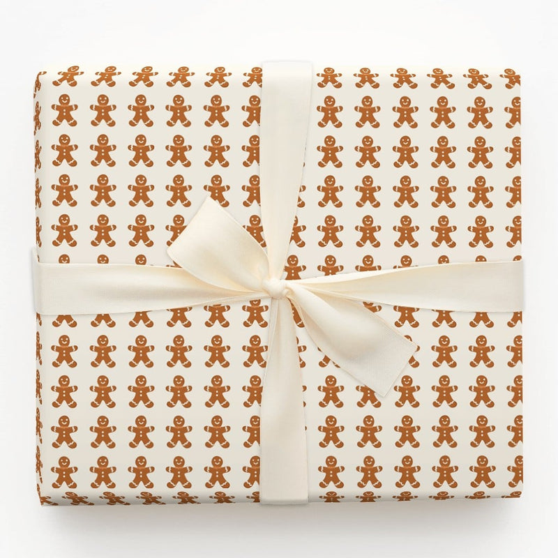 Holiday Cookie Gift Wrap, Gingerbread Man Wrapping Paper, Adorable Christmas Cookie Wrapping Paper, Whimsical Winter Holiday Wrapping Paper