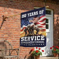 250 Years of Service Garden Flag | Semiquincentennial Veterans Day Decor | Double-Sided Polyester | Patriotic Military Gift 1776-2026