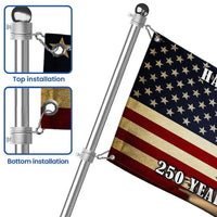 Black Angus Cattle Flag | 250 Years Strong Patriotic Design | Weather-Resistant Polyester | Farmers & Ranch Owners Gift