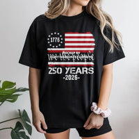 1776 We The People 250 Year Anniversary T-Shirt | Patriotic USA Flag Graphic Design | Premium Cotton Unisex Tee | Gift for American History Buffs