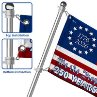 Betsy Ross Flag 250 Years of Freedom | Bald Eagle We The People Design | UV-Resistant Polyester | Patriotic Home Decor Gift