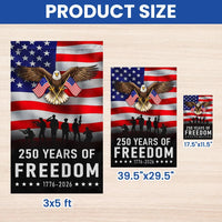 Patriotic Eagle Garden Flag 250 Years of Freedom | Betsy Ross 1776-2026 Anniversary | Double-Sided Premium Polyester | Veterans & Military Tribute Gift