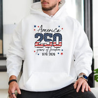 Patriotic 250 Years of Freedom Sweatshirt | American Flag 1776-2026 Design | Unisex Crewneck Pullover | USA Sestercentennial Collector's Gift