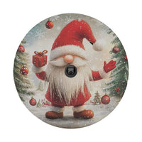 Holiday Winter Gnome Wheel Cover, Christmas Gnome Spare Tire Cover, Festive Xmas Tire Protector, Waterproof Seasonal Decor for Jeep SUV