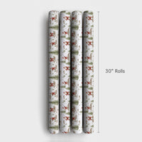 Rustic Snowy Angler Gift Wrap, Winter Fishing Santa Wrapping Paper, Christmas Outdoorsman Wrapping Paper, Fisherman Present