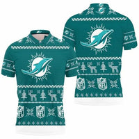 Festive Ocean Dolphin Animal Polo, Dolphins Christmas Polo Shirt, Ugly Holiday Nautical Graphic Polo, Ocean Lover Christmas Present